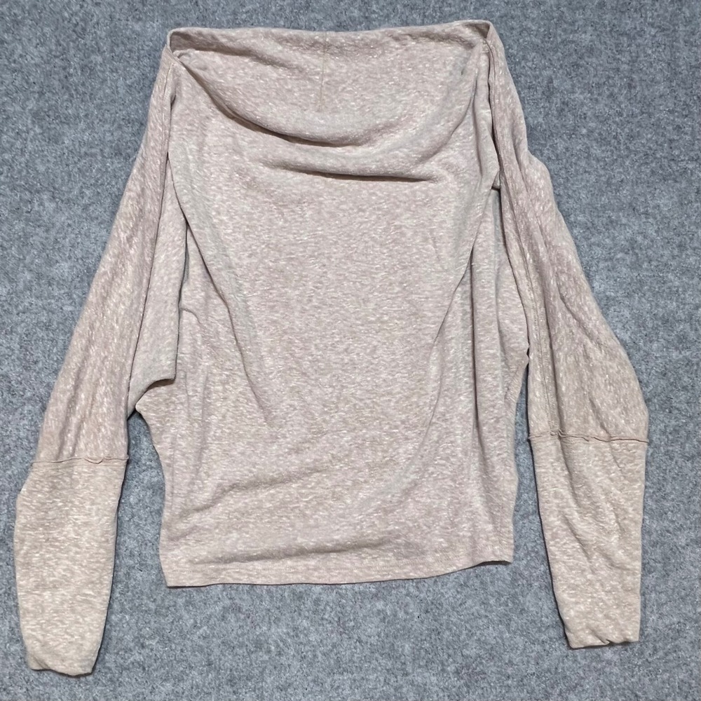 We The Free Free People Cowl Neck Dolman Sleeve Space Dye Knit Top Small